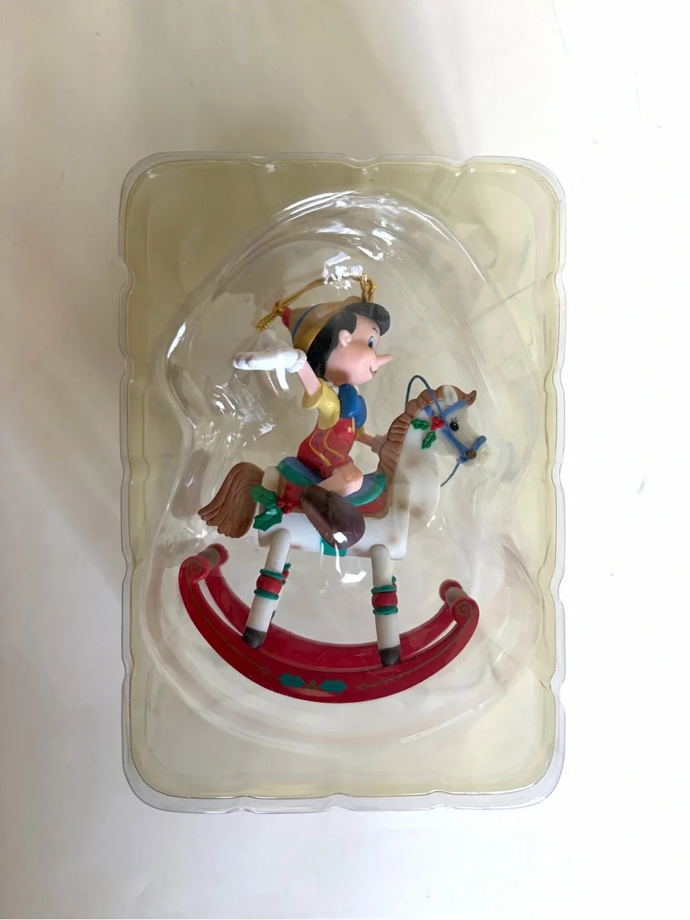 Vintage Enesco Pinocchio Holiday Toy Ride Ornament - NIB